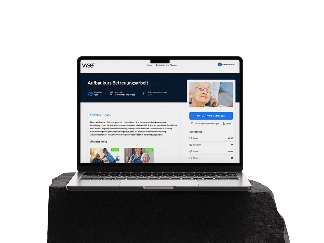 Pflegebasiskurs Online Kurs